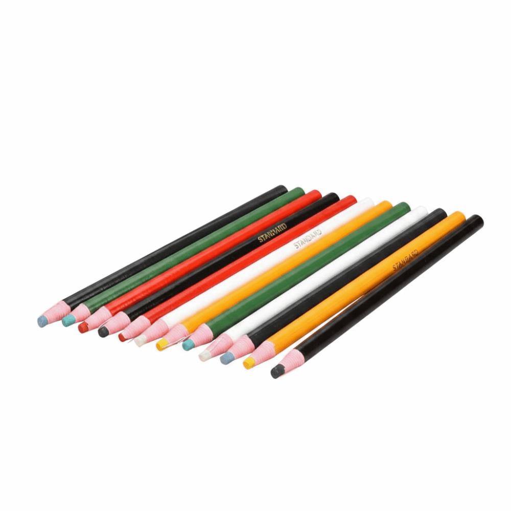 12pcs 6 Colors Fabric Marking Pencil Non-Sharpening Erasable Pen Sewing Crayons For Sewing