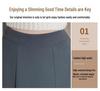 Plus Size Women's Korean Style Woolen Flare Skirt - High Waist A-line for Autumn/Winter