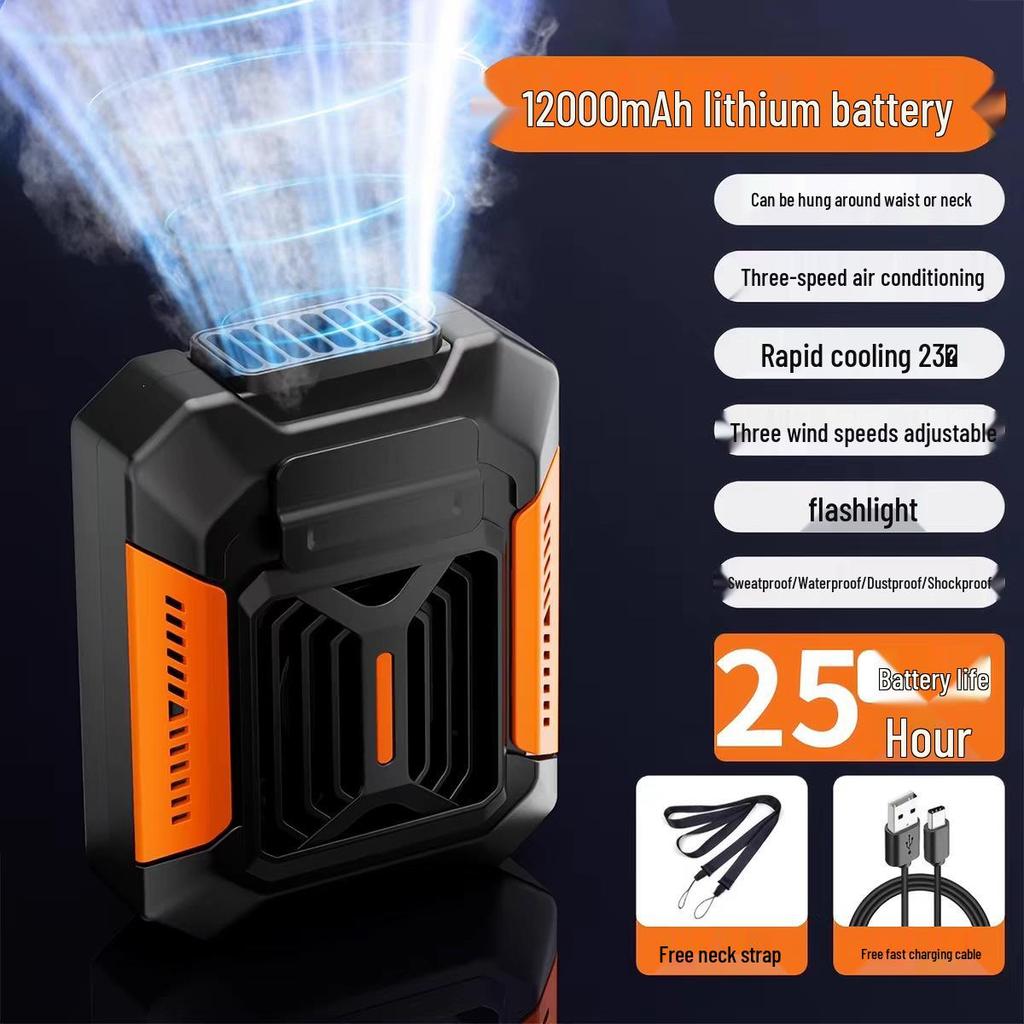 2026 Wearable Waist Clip Fan & Power Bank: Portable Air Conditioner for High-Temperature Work