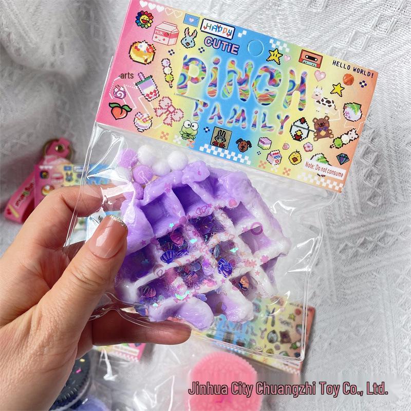 Colorful Oreo Waffle Squeeze Toy - Super Soft, Stress Relief & Creative Fun