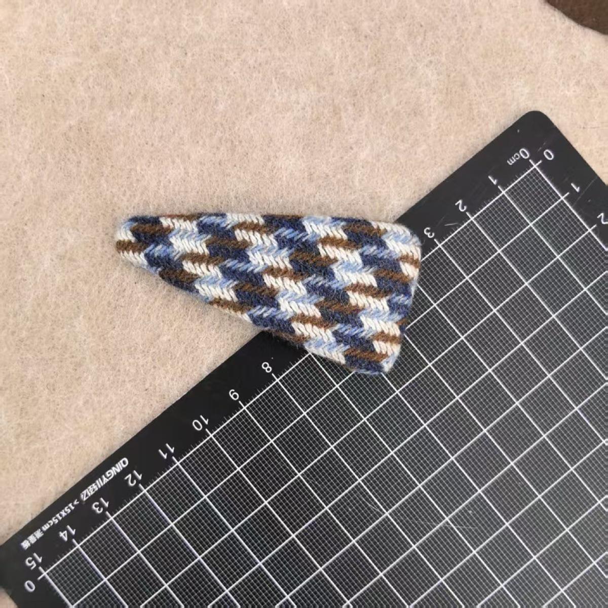 

Geometric Triangle Wool Hair Clips - Versatile Autumn/Winter Fashion Accessories