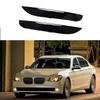 2PCS Gloss/Carbon Black Front Bumper Grill Moulding Trim for BMW 7 Series F01 F02 M Sport 2009 2010 2011 2012 2013 2014 2015