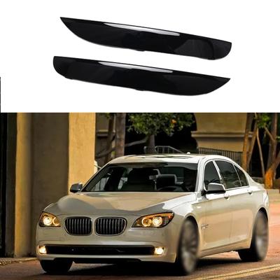 2 Stück Glanz/Karbonschwarz Frontstoßstange Kühlergrill Zierleiste für BMW 7er Reihe F01 F02 M Sport 2009 2010 2011 2012 2013 2014 2015