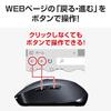 SANWA SUPPLY Mouse Bluetooth cu LED Albastru (5 Nasturi/Negru) MA-BB509BK