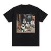 Cat Gang Meme Pattern TShirt Womens Fashion Vintage Short Sleeve Harajuku Style Casual Aesthetic Apparel Tshirts