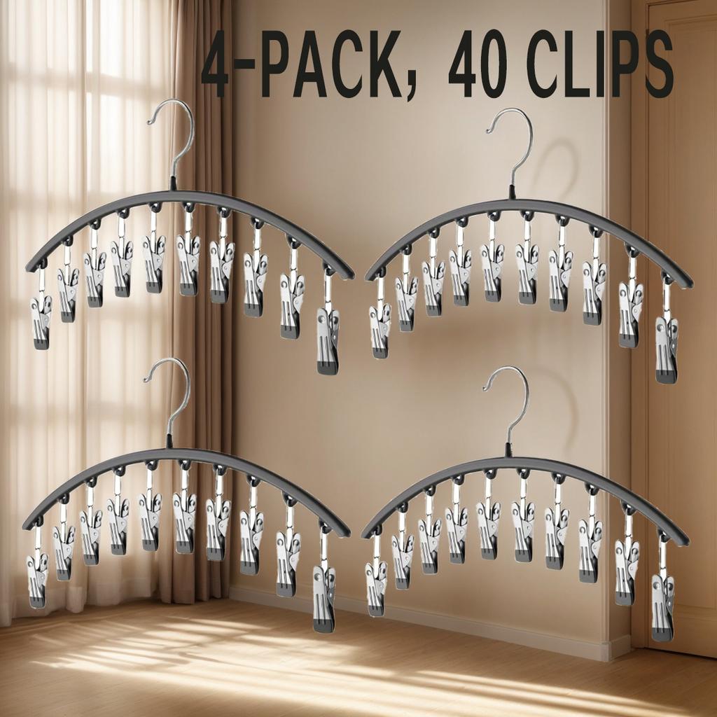 4pcsDrying socks Magic home hanging clothes multi clip drying rack no trace windproof balcony drying clothes underwear sock clip for Home