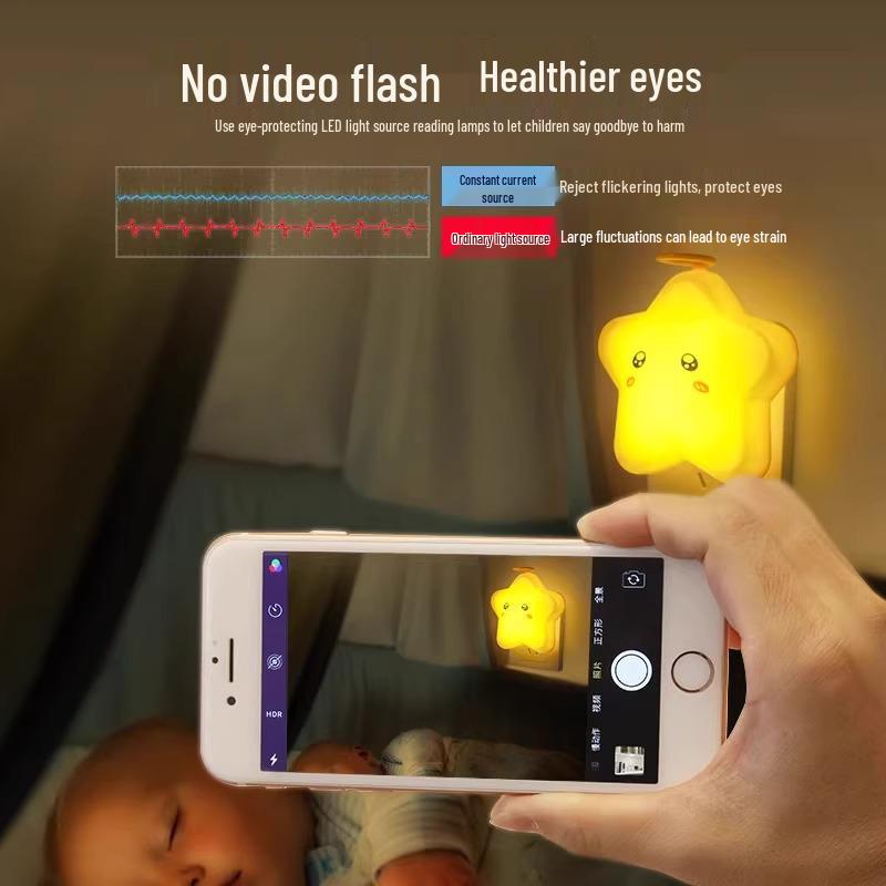 Guardian Star Bedside Table Lamp - Creative Plug-in Night Light for Bedroom