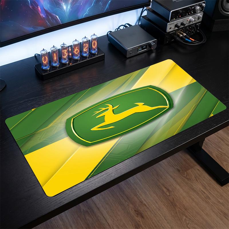 John deere Tapis de souris large Imprimé Surface lisse Anti ?Tapis de bureau antidérapant pour décoration de bureau de jeu pour ordinateur portable