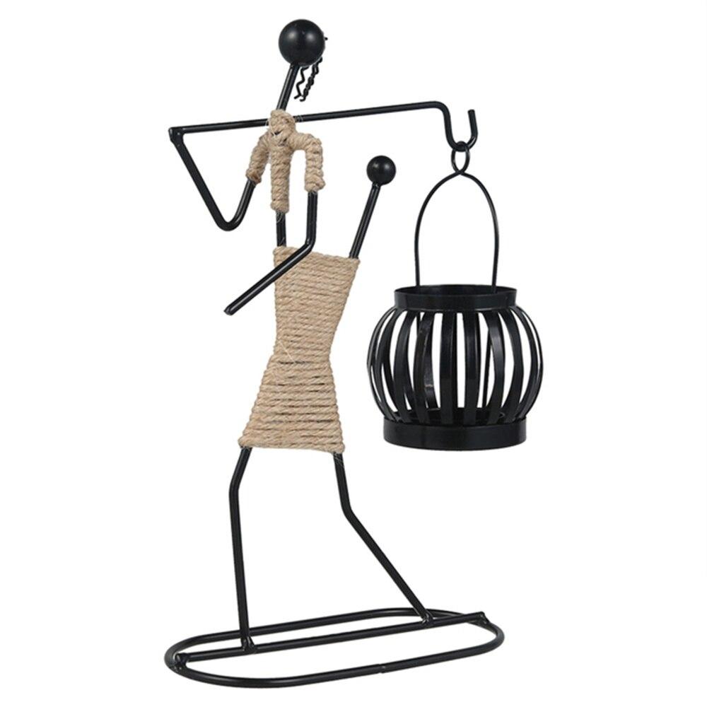 

Подсвечник из металла в скандинавском стиле, абстрактная скульптура персонажа, подсвечник, декор, статуэтки ручной работы, украшение для комнаты, подарок для дома