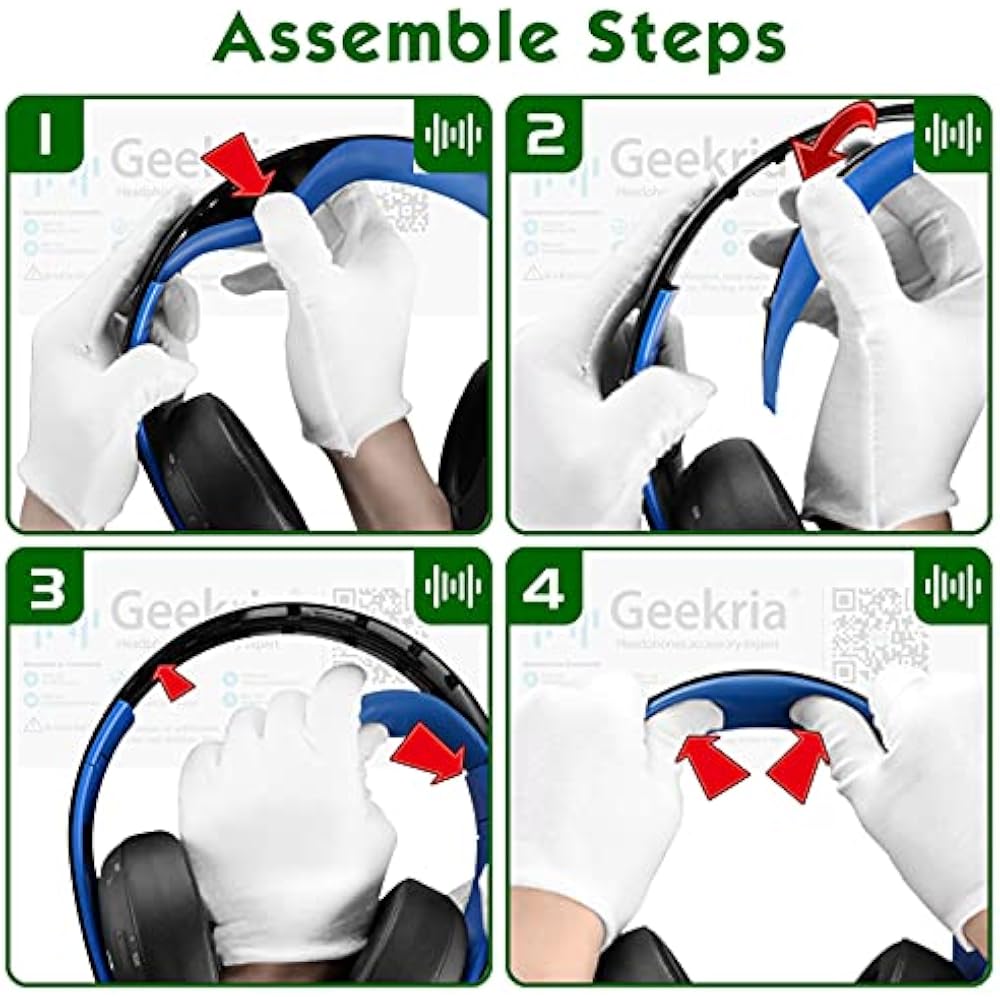 Geekria Earpads & Headband Repair Kit Sony PlayStations Gold Wireless Headset CECHYA-0083 Compati...