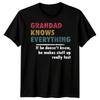Men Grandad Knows Everything Funny Fathers Day T-Shirt Tee Best Dad Ever Papa#FD