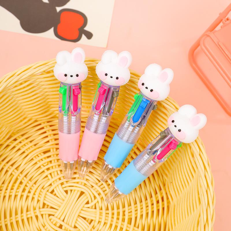 Entzückender Tierkopf Mini-Kugelschreiber in vier Farben - Schülergeschenk Schreibwaren.