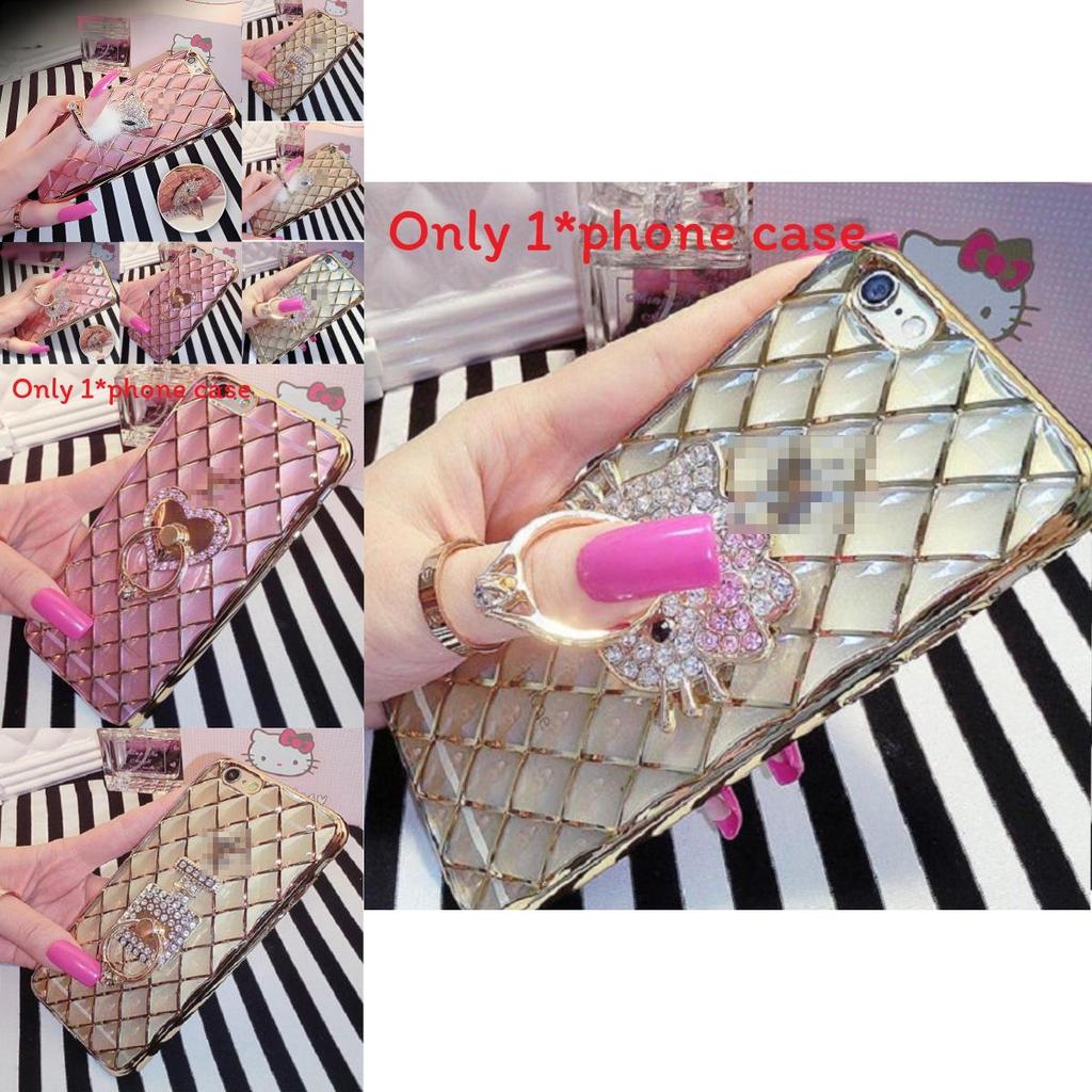 Luxus Glanz Mesh Wasserbohrer Diamant Kristall Hart Handyhülle Für Iphone 5 6 7 Plus