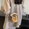 Y2K Retro Plush Crossbody Bucket Bag: Women's Mini Handbag with Frayed Edge, Versatile for Autumn and Winter