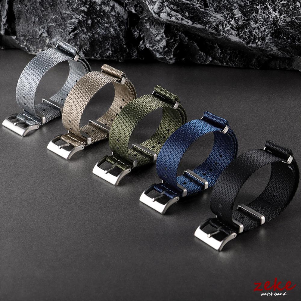 Ribbed Nylon Watchband 20mm 22mm 18mm for Omega Military Sports Watch Strap Men's High Density Waterproof Sweatproof Wristband