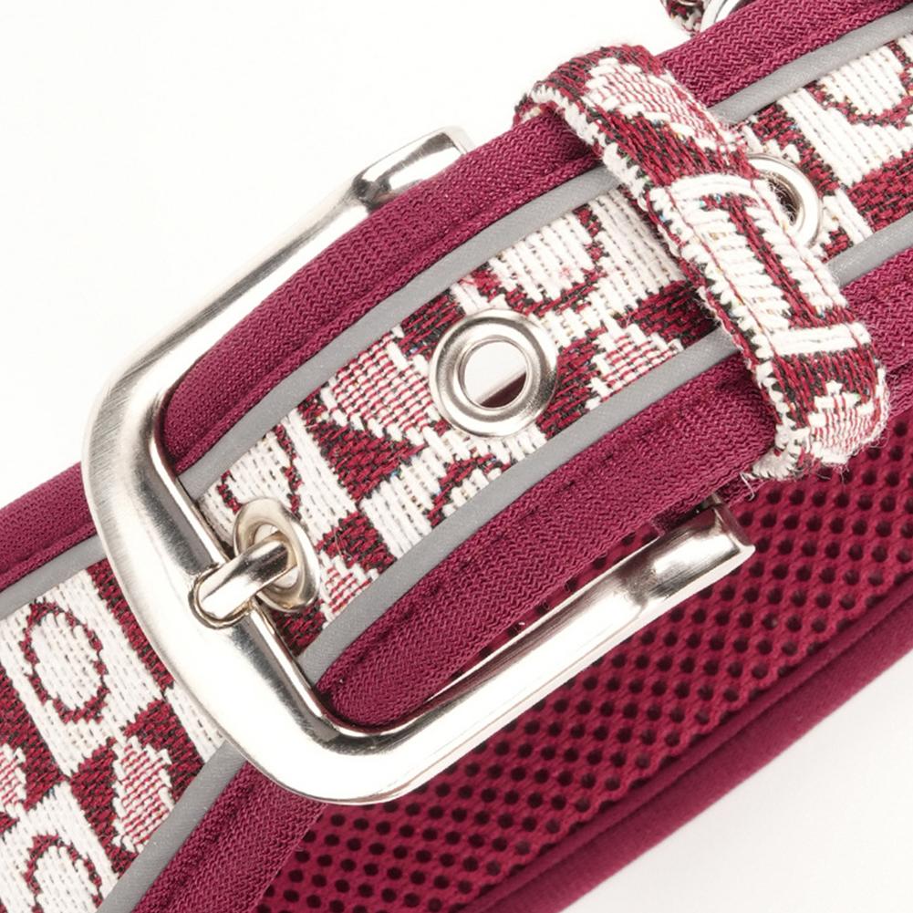 Vintage Retro Reflecterende Hondenhalsband Metalen Gesp Ademend Verstelbaar Buiten Wandelen voor Middelgrote Grote Honden