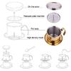 Stainless Steel Drip Coffee Filter Maker Vietnamese Drip Coffee Pot Infuser Ideal for On The/home (Gold)