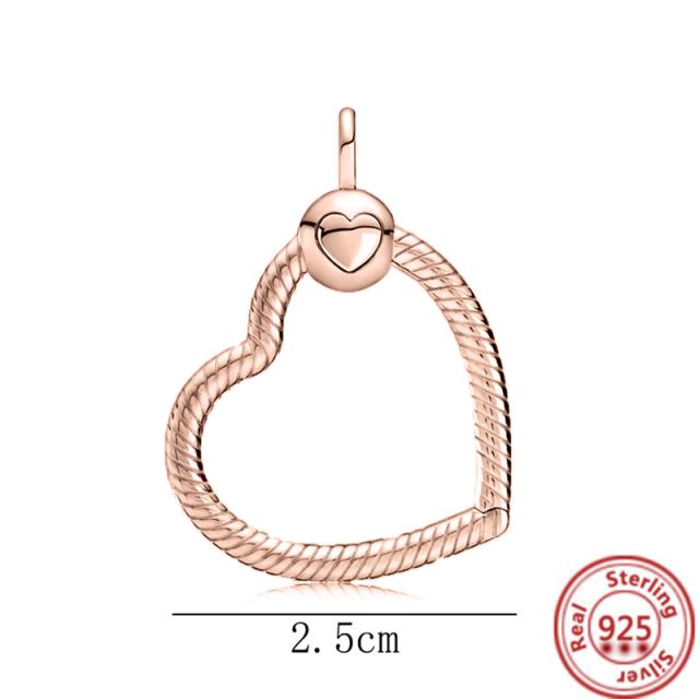 New O Heart Shape Fashion Pendant Key Chain Beads Fit Original Fashion Bracelet Necklace Diy Charm Women Jewelry