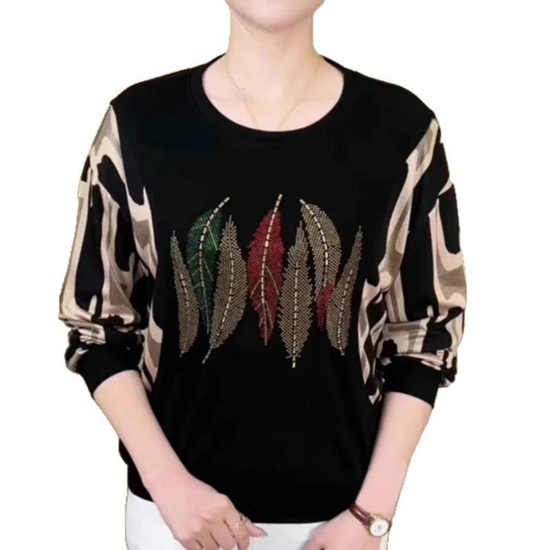 Undercover Women's Long Sleeved Plus Size Round Neck T-shirt