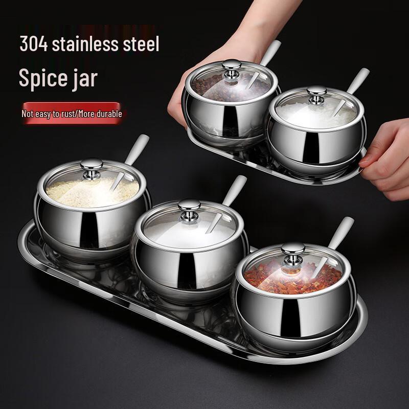 

Bei Yipin Korean Style 304 Stainless Steel Seasoning Jar