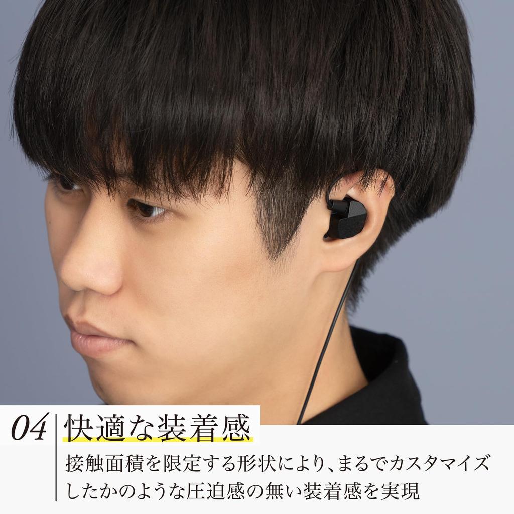 Final A2000 Japanese audio brand earphones with dynamic driver unit DU connector and original OFC Available in black and - f-Core 2-pin cable. blue.