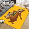 Yogi Bear & Boo Home Sofa Decoration for Living Room & Bedroom, Non‑Slip Play Flannel Floor Mat for Game Room