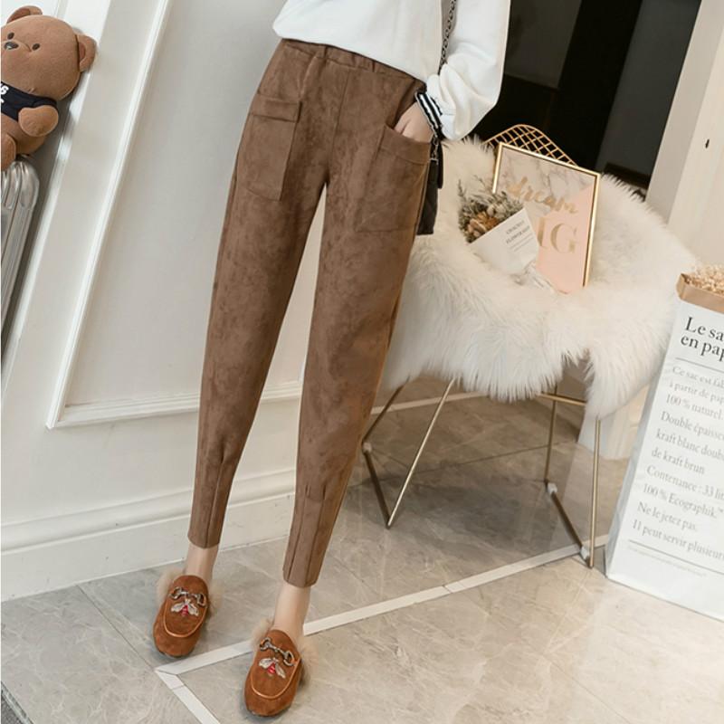 Donna ecopelle Pelle Scamosciata Pant Autunno Inverno Femmina Elastico Vita  Calda Spessa Finta Pelle Scamosciata Harem Pant Donna Pantaloni Casual  Pantaloni acquista in modo economico — spedizione gratuita, recensioni  reali con foto —