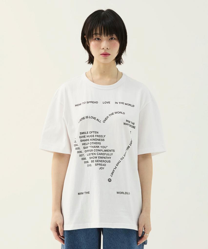 Mimdeowodeulobeu Love Letter T-Shirt_Black