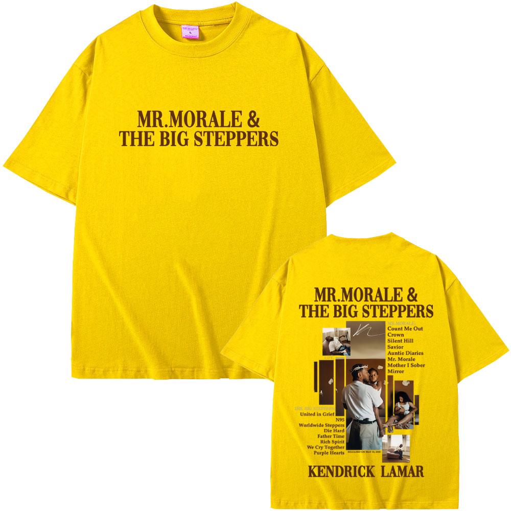 Kendrick Lamar Mr Morale & The Big Steppers T-shirt Men Hip Hop Fashion Pop Music T Shirts Men's Casual Cotton Vintage T-shirts