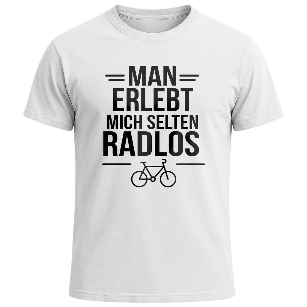Men's T-Shirt saying cyclist you experience me rarely bikeless statement-