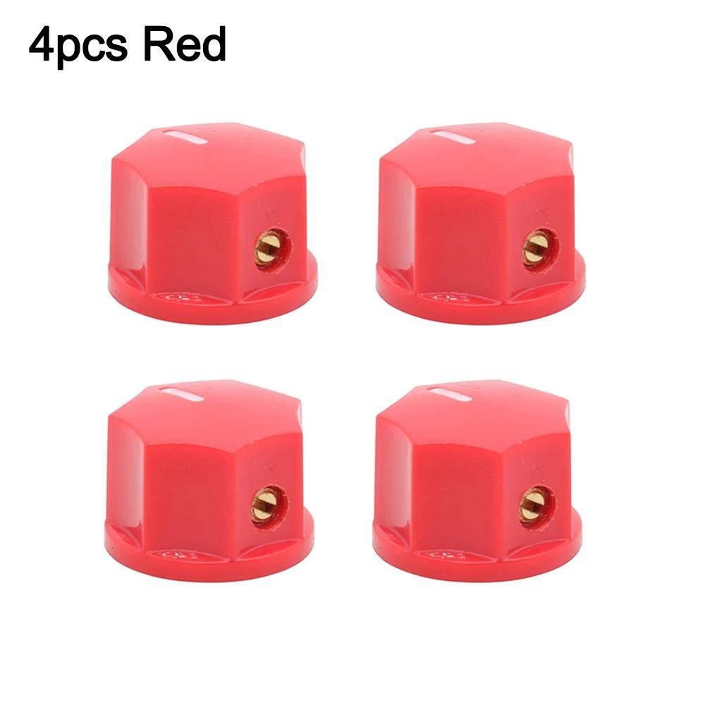 4Pcs ABS Plastic Guitar Effect Pedal Knob Potentiometer Knob for DJ Mixer Radio Subwoofer