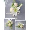 Wedding Boutonnieres Flower Decoration Corsage Flower Artificial Floral Wedding Props Elegant Flower Decors