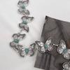 Women Body Chain Vintage Carving Butterfly Turquoise Waist Chain Belt Belly Chain Waistbelt Body Jewelry Accessories