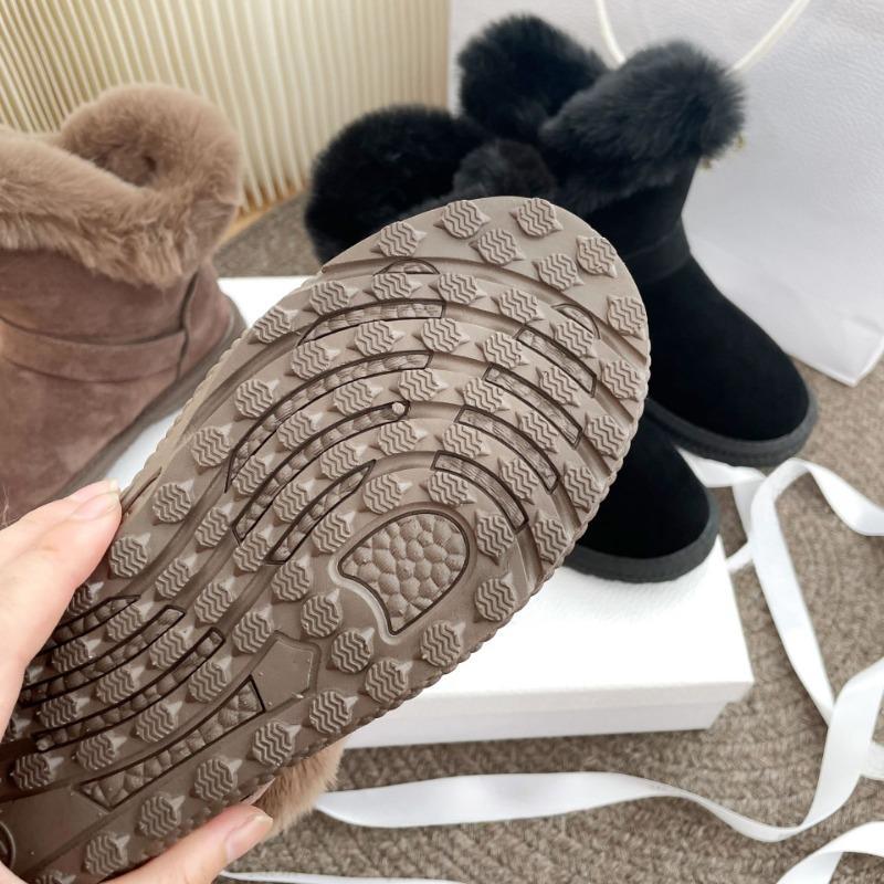 Snow Boots for Women, Short Tube with Thick Velvet and Flat Bottom Boots