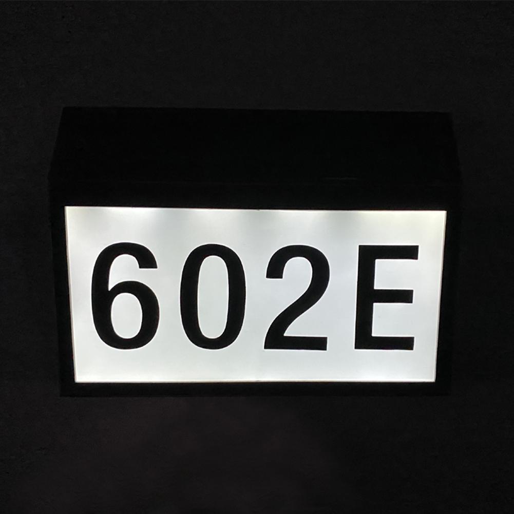 IP44 Waterproof House Plaque Solar Home Yard 10 LED Address Wall Lamp Sign Numbers Light Street Garden Door Decoration
