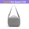 Shoulder Bag For Quest 3S/3 Large Hard Shell Bag Travel Carrying Box For Quest 3/3S Dust-proof Storage Bag VR Accessories