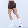 Damen Yoga-Shorts mit niedrigem Bund und Po-Lifting - Matt, Nahtlos und mit überkreuztem Bund