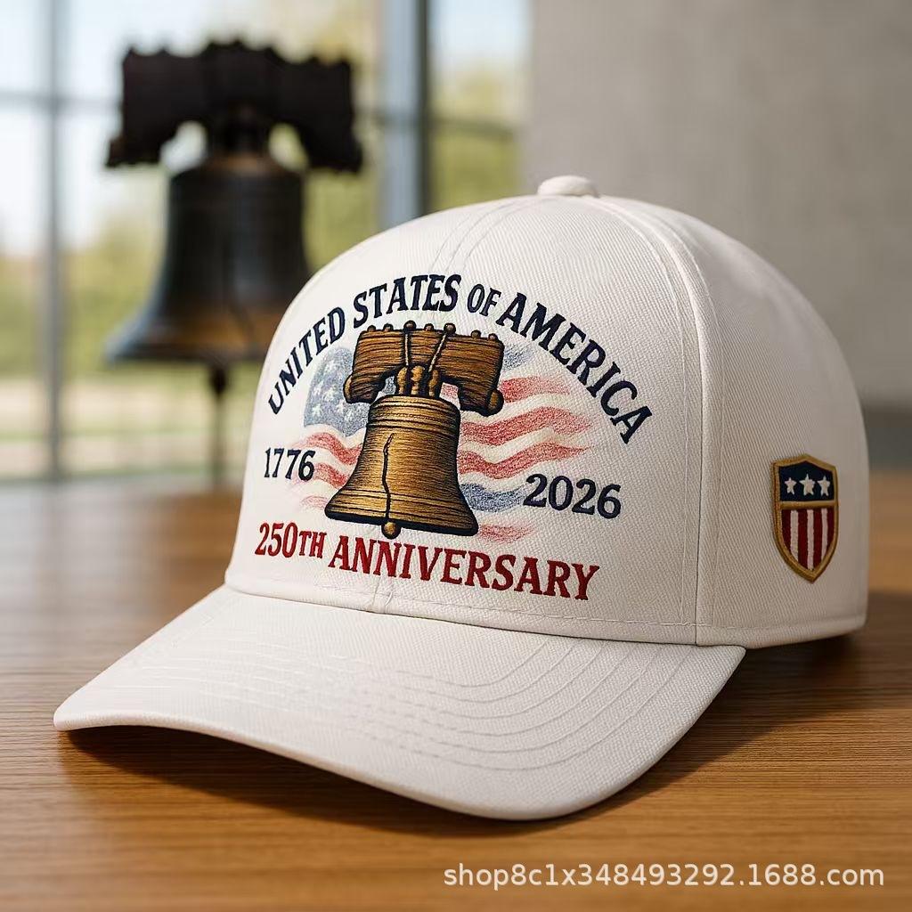 American Anniversary Baseball Cap, Men's and Women's Polyester Digital Printing Sun Hat Small Batch