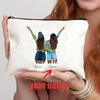 Borsa Trucco Personalizzata Regalo Amicizia Nome Personalizzato Regalo per Amici Damigella BFF Bestie Astuccio Portapenne Portamonete Donna Custodia Cosmetica