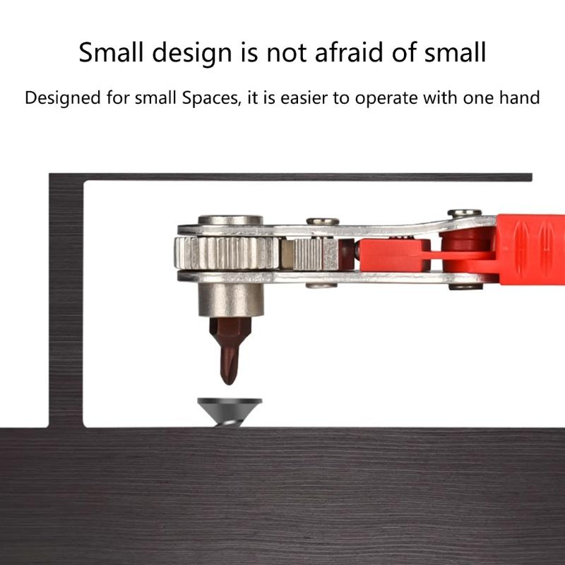 Bidirectional Ratchet Screwdriver Set Ratchet Wrenches Screwdriver Bit Set Ratchet Right Angle Screwdriver Ratchet Offset