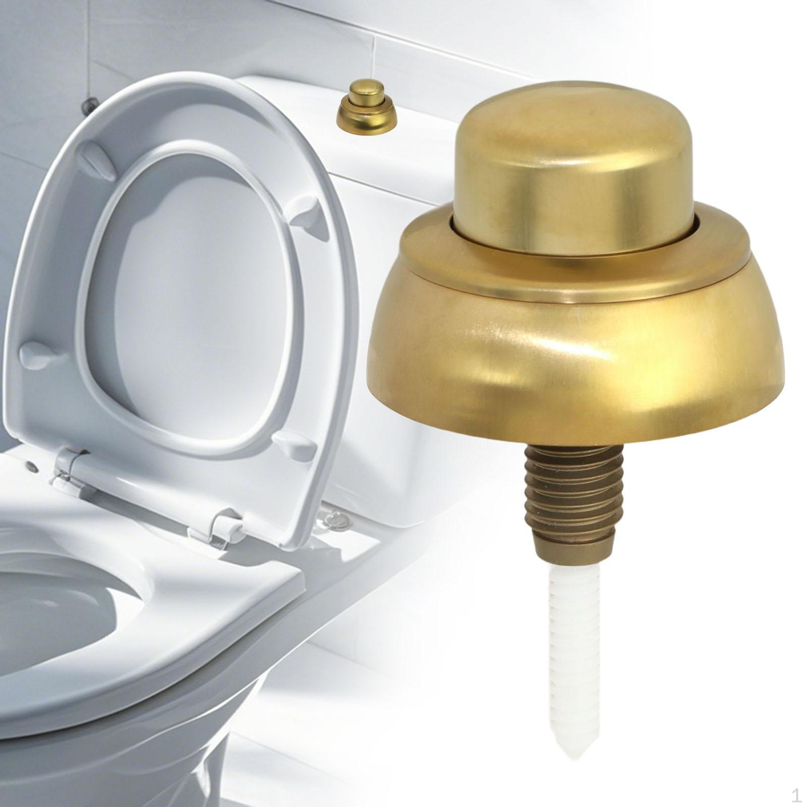 

Bathroom Repair Part Single Flush Toilet Button with Bar for 49 Valve Gold Set