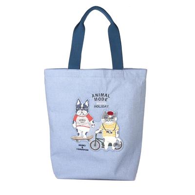 Kusguru Japan Women's Animal Mode Tote Bag, 258045, Sax