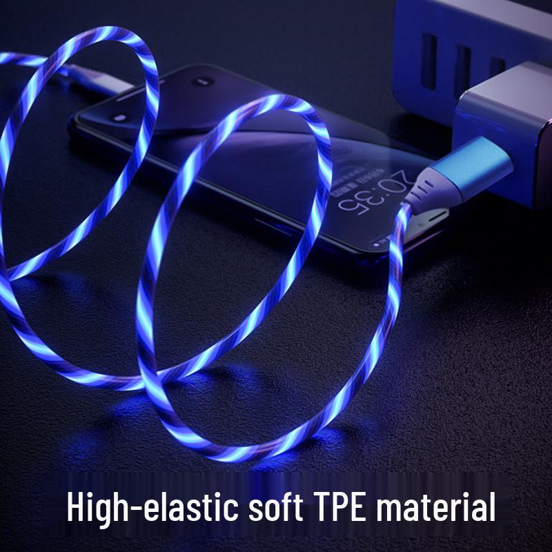 Luminous Glowing Fast-Charge Type-C Cable for Android, Huawei, Xiaomi Devices