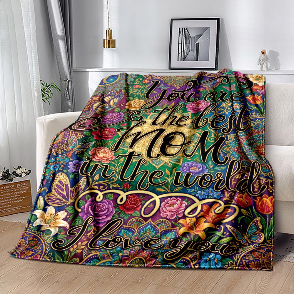 Love In Every Stitch Flannel Blanket-Soft and Suitable for Sofas,Beds,Offices,Travel,All Seasons,Great Gift for Holidays and Birthdays.