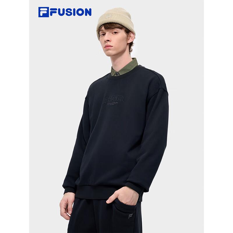 FILA FUSION Unisex Pure Cotton Pullover Sweatshirt S