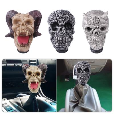 Car Modified Gear Shift  Knobs, Skull-shape Modified Gear Shifter Lever, Resin Head For Manual
