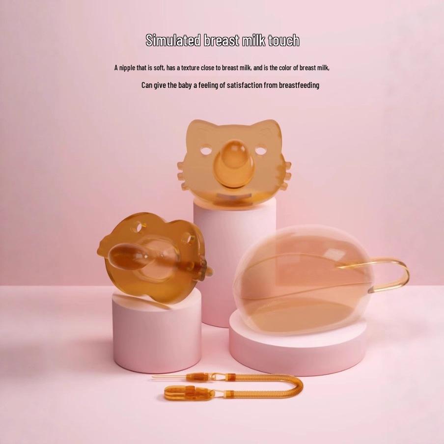 Yingshili Antibakteriální silikonový dudlík pro miminka s nano stříbrem - Kousání odolná savička