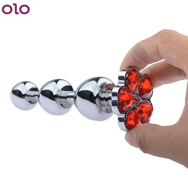 Masáž prostaty Kovová anální zátka Dilatátor řitního otvoru Sexuální hračky Korálky na zadek z nerezové oceli Erotický produkt pro dospělé