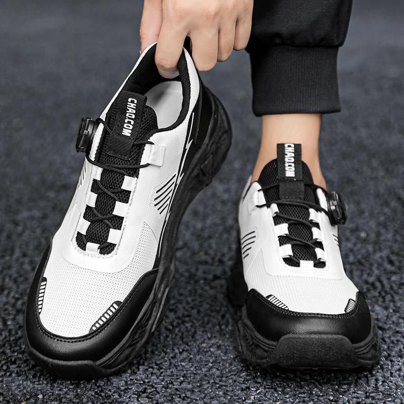 New Soft Soled Rotating Shoelaces Outdoor Running Shoes Student Sneakers Men'S Korean Breathable Casual Sports Shoes Four Season