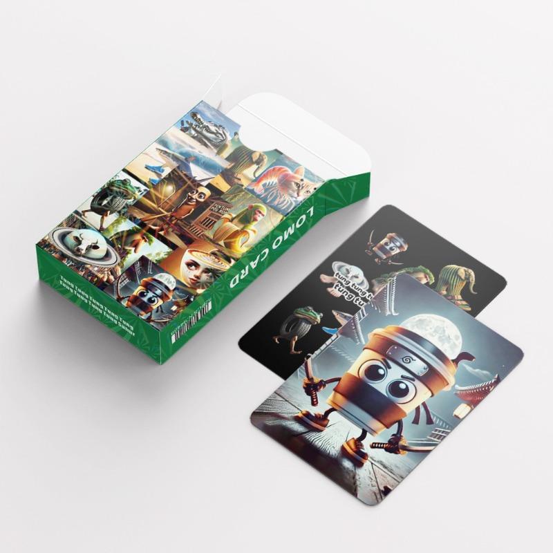 Anime Cartoon Tung Tungtung Sahur Toy Party Cosplay Game Card Collection Photos Gift